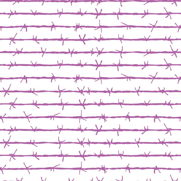 Barbed Wire Fabric - Soft Purple - ineedfabric.com
