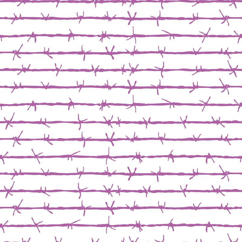 Barbed Wire Fabric - Soft Purple - ineedfabric.com