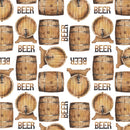 Barrels Of Beer Fabric - ineedfabric.com