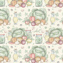 Batch Of Vegetables In The Kitchen Fabric - Cream - ineedfabric.com