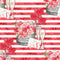 Be My Valentine Red Stripes Fabric - ineedfabric.com