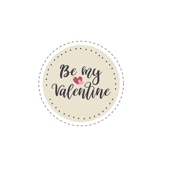 Be My Valentine Sticker Fabric Panel - ineedfabric.com