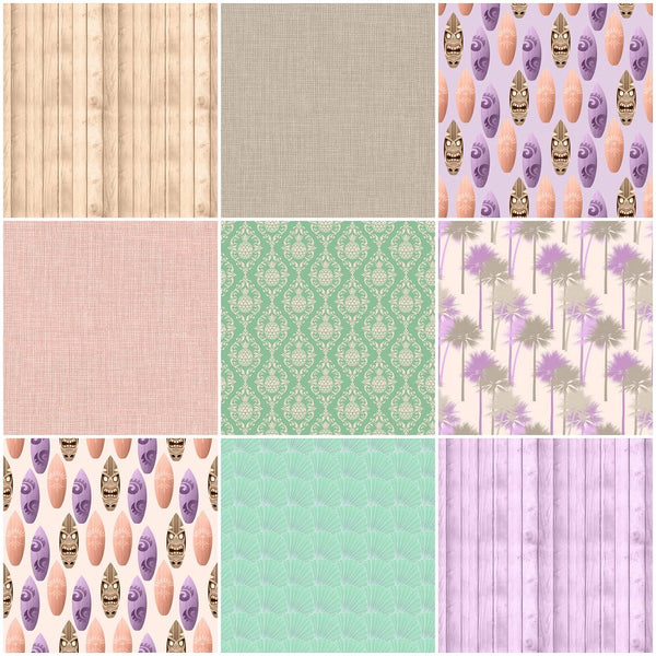 Beach Bum Fat Quarter Bundle - 9 Pieces - ineedfabric.com