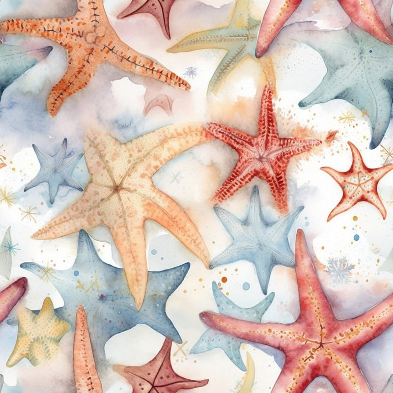 Beach Life Starfish Fabric - ineedfabric.com