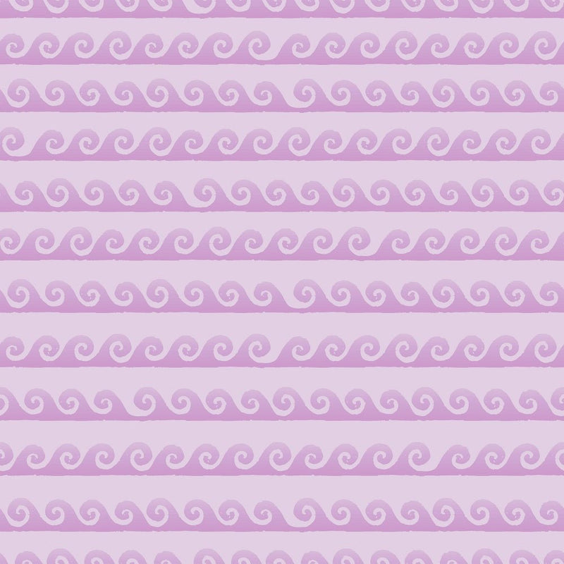 Beach Waves Fabric - Purple - ineedfabric.com