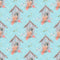Beautiful Birdhouse Fabric - Blue - ineedfabric.com