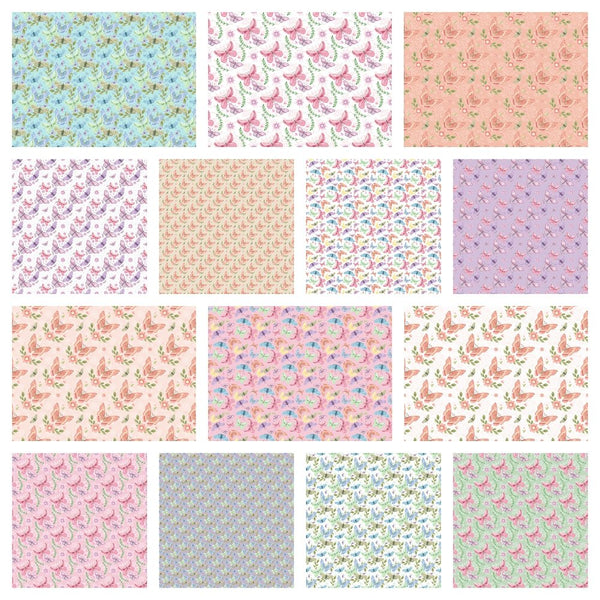 Beautiful Butterfly Fat Eighth Bundle - 14 Pieces - ineedfabric.com