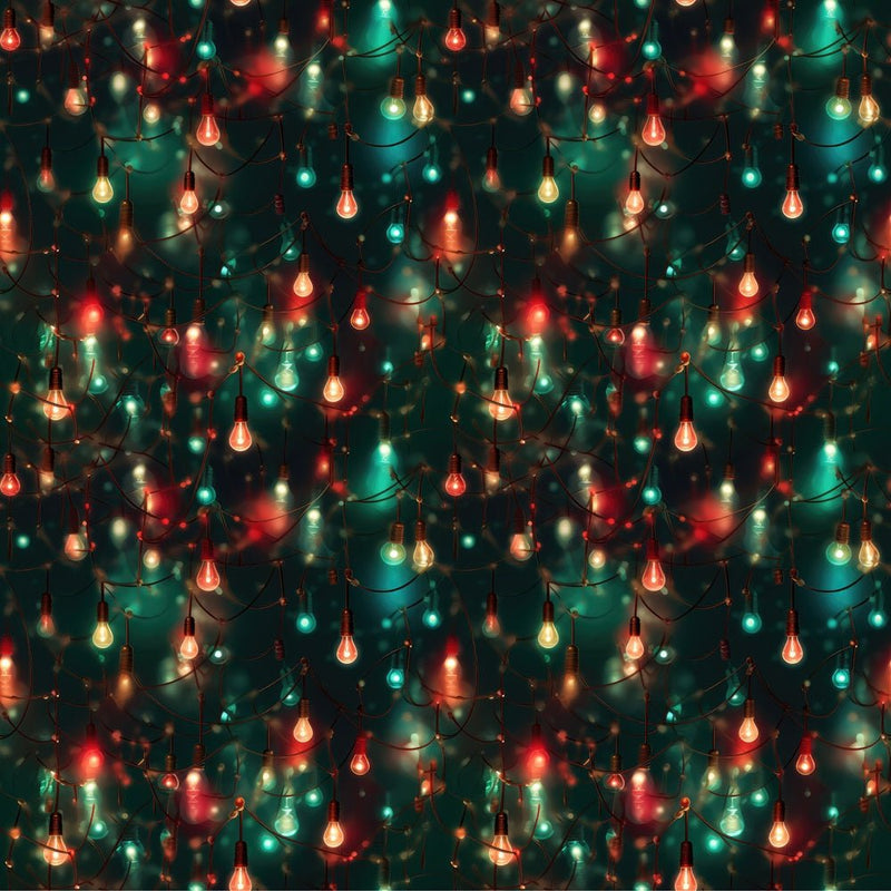 Beautiful Christmas Lights Fabric - ineedfabric.com