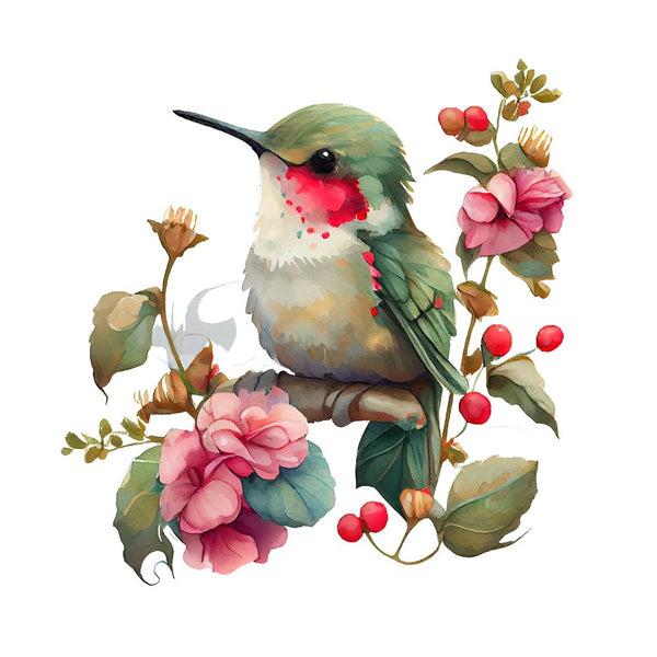 Beautiful Hummingbirds 1 Fabric Panel - ineedfabric.com