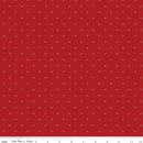 Bee Cross Stitch Fabric - Barn Red - ineedfabric.com