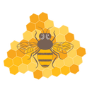 Bee On Honeycomb Fabric Panel - ineedfabric.com