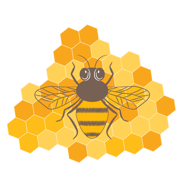 Bee On Honeycomb Fabric Panel - ineedfabric.com