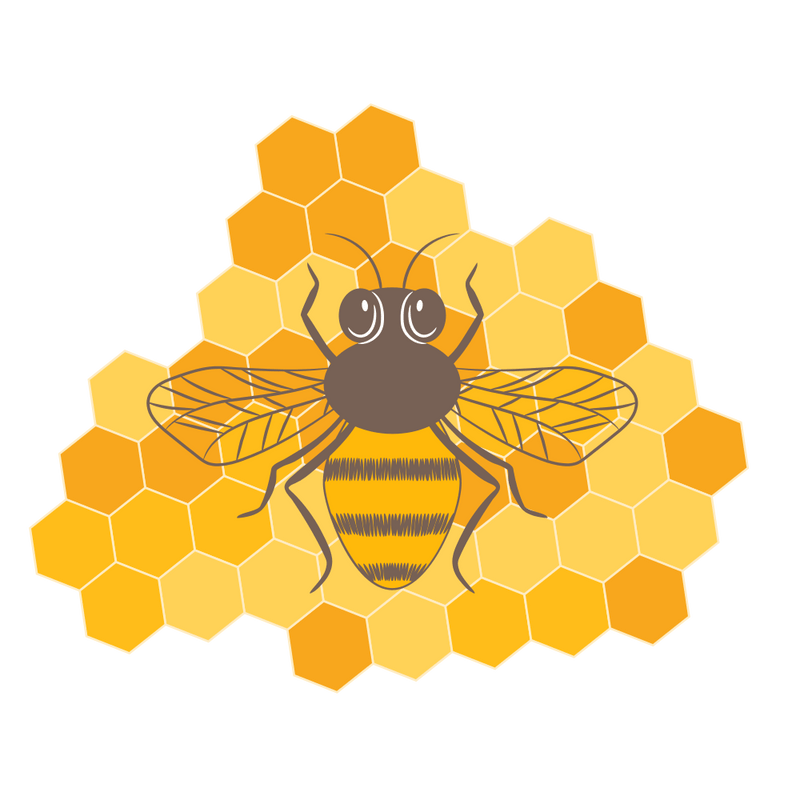 Bee On Honeycomb Fabric Panel - ineedfabric.com