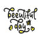 Beeutiful Day Fabric Panel - White - ineedfabric.com