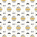 Best Dad Ever Gold Fabric - ineedfabric.com