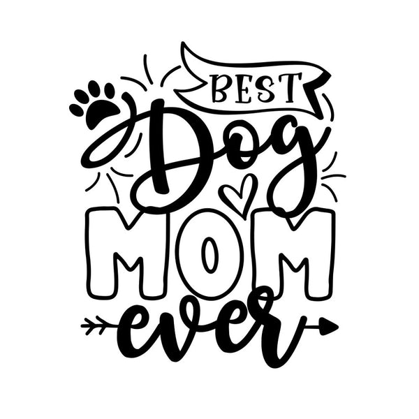 Best Dog Mom Ever Fabric Panel - ineedfabric.com