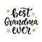 Best Grandma Ever With Stars Fabric Panel - ineedfabric.com
