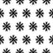 Big Snowflakes Fabric - Black & White - ineedfabric.com