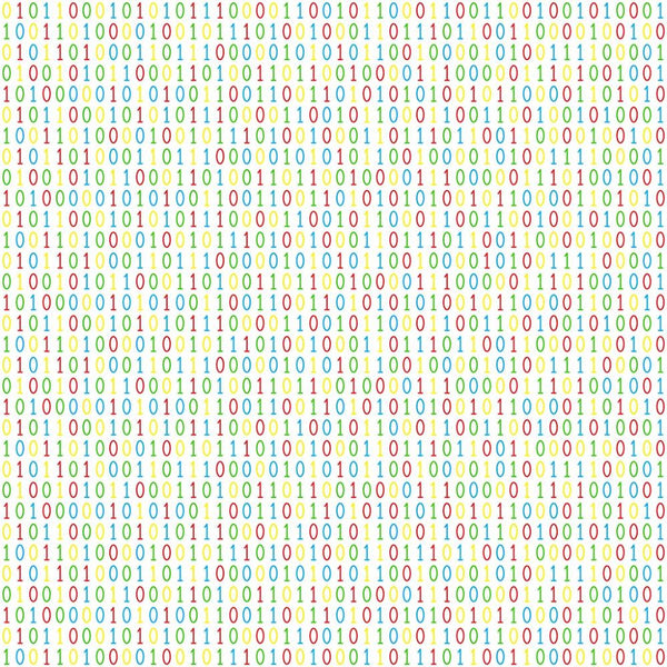 Binary Code Fabric - White - ineedfabric.com