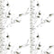 Birch Trees & Birds Fabric - White - ineedfabric.com