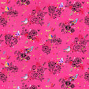 Bird Floral Fabric - Pink - ineedfabric.com