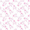 Birds with Pink Ribbons in Mouth Fabric - White - ineedfabric.com