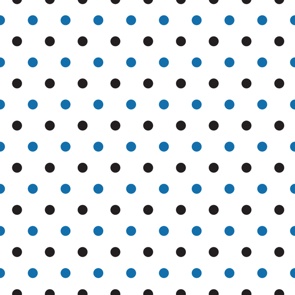 Black And Blue Polka Dots Fabric - ineedfabric.com