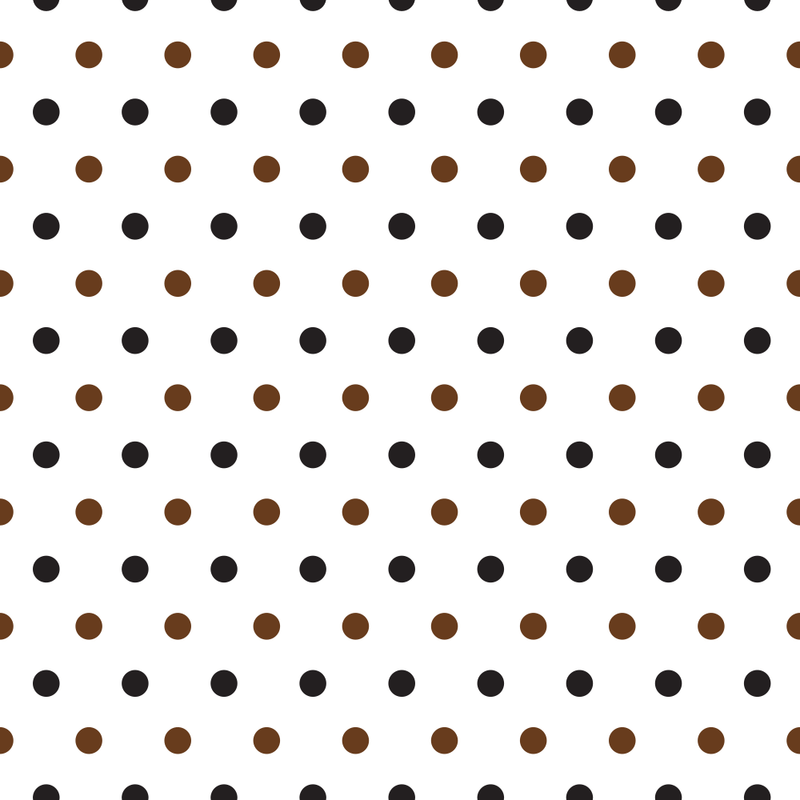 Black And Chocolate Polka Dots Fabric - ineedfabric.com