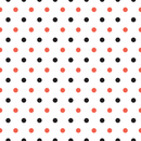 Black And Cinnabar Polka Dots Fabric - ineedfabric.com
