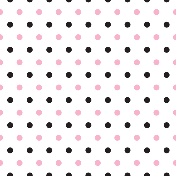 Black And Cupid Pink Polka Dots Fabric - ineedfabric.com