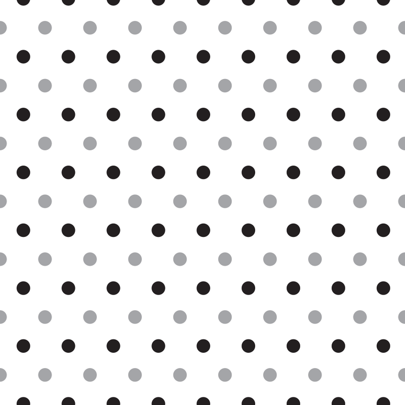 Black And Dusty Gray Polka Dots Fabric - ineedfabric.com