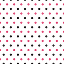 Black And Pink Carmine Polka Dots Fabric - ineedfabric.com