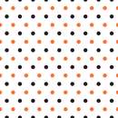 Black And Pumpkin Polka Dots Fabric - ineedfabric.com