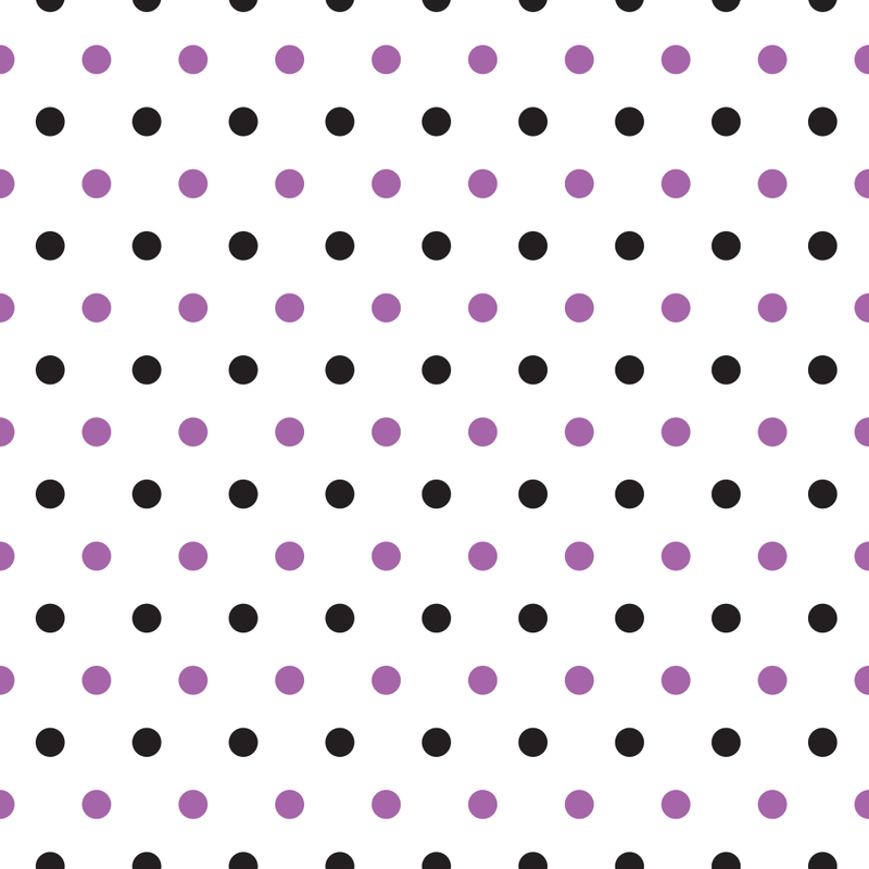Black And Soft Purple Polka Dots Fabric - ineedfabric.com