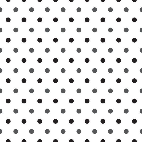 Black And Steel Gray Polka Dots Fabric - ineedfabric.com
