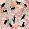 Black Cats in Paris Fabric - ineedfabric.com