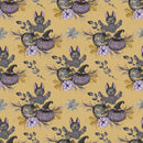 Black Pumpkins Fabric - Tan - ineedfabric.com