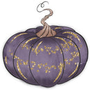 Black Pumpkins Purple Fabric Panel - ineedfabric.com
