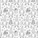 Black & White Gnomes Fabric - ineedfabric.com