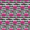 Blooming Peonies & Dragonflies On Stripes Fabric - Black - ineedfabric.com