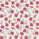 Blooming Wildflowers Fabric - White - ineedfabric.com