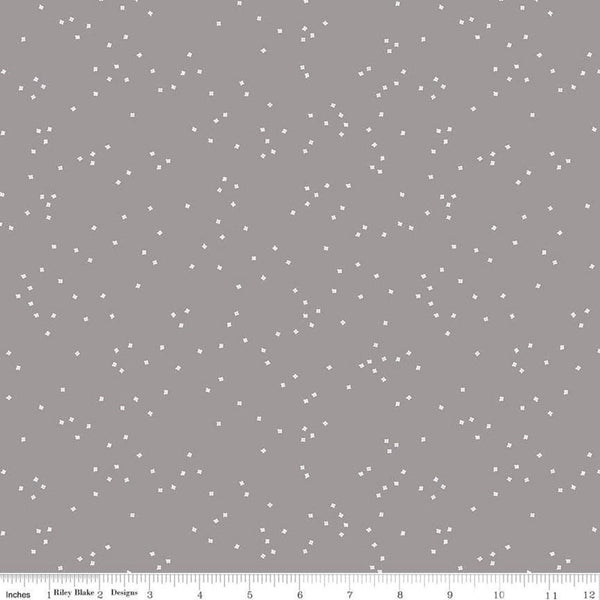 Blossom Fabric - Gray - ineedfabric.com