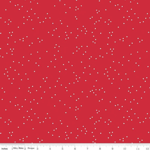Blossom Fabric - Red - ineedfabric.com