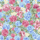 Blossom Hydrangea Flowers Fabric - Green - ineedfabric.com