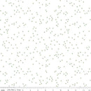 Blossom On White Clover Fabric - ineedfabric.com