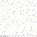 Blossom On White Rainbow Fabric - ineedfabric.com