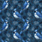 Blue Birds Pattern 1 Fabric - ineedfabric.com