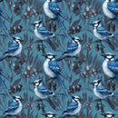 Blue Birds Pattern 5 Fabric - ineedfabric.com