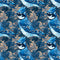 Blue Birds Pattern 6 Fabric - ineedfabric.com