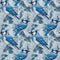 Blue Birds Pattern 7 Fabric - ineedfabric.com
